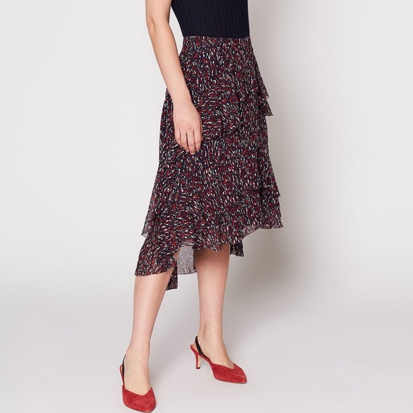 NWT Joie 100% Silk Ruffled Skirt | Elegant & Flowy for Parties & Special Events - Picture 1 of 8